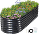 1MORE Raised Garden Bed- Planter Garden Boxes Outdoor, Raised Beds for Gardening.6X2X1.4FT(1pcs)-Grey