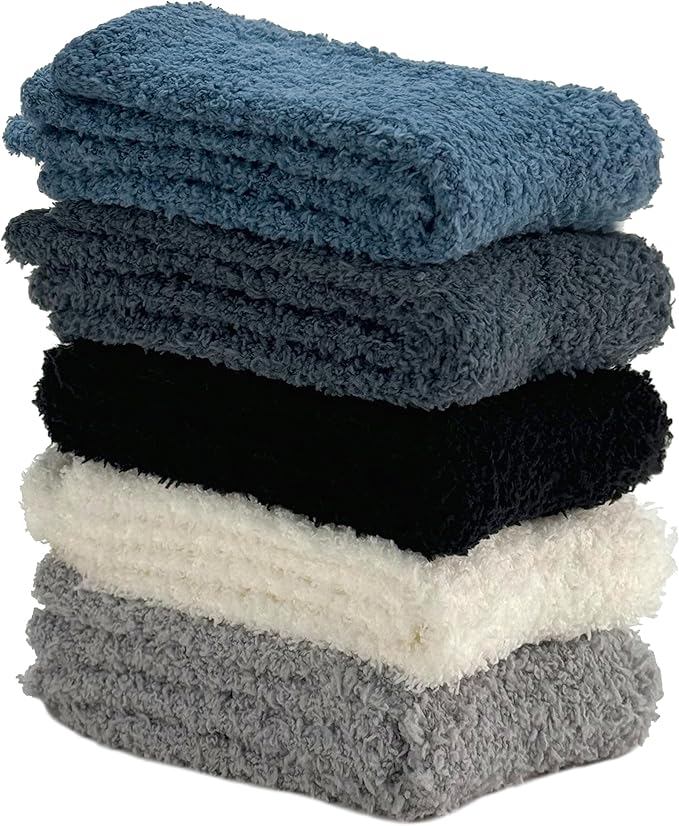 TEHOOK Warm & Cozy Valentines Gifts for Women, Fluffy Fuzzy Plush Sleeping Slipper Socks - Soft Warm Fabric