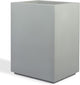 PolyStone Cozumel Tall Modern Outdoor/Indoor Column Planter, 18" L x 23" W x 30" H, Lightweight, Heavy Duty, Weather Resistant, Polymer Finish, Commercial Grade and Residentia (Concrete Gray)