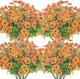 Grunyia 10 Bundles Artificial Flowers Outdoor UV Resistant Fake Flowers No Fade Faux Plants Garden Porch Window Box Decorating (Orange)
