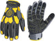 HANDLANDY Anti Vibration Gloves, SBR Padding, TPR Protector, Mechanic Work Gloves (Large, Black)