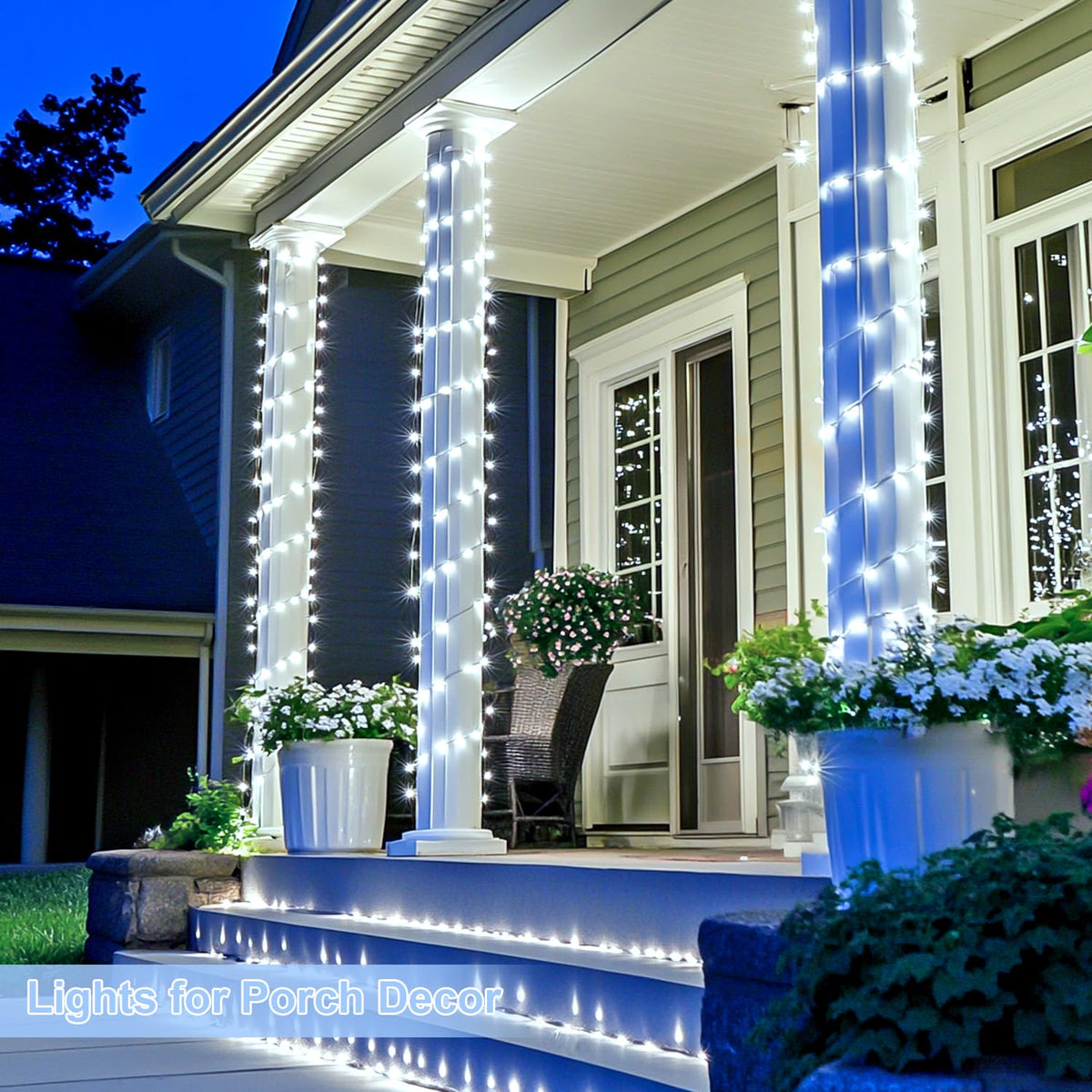 JMEXSUSS 1000 LED White Christmas String Lights Outdoor with Remote