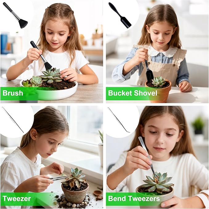 Gardening Tools 20-Piece Gardening Hand Tools, Garden Tools Set for Beginner, Includes Bonsai Wire Kit, Plant Mat & Mini Rake, Gifts for Women