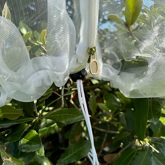 Fruit Tree Protection Bags 8.5x8.5 FT | Multiple Size Garden Netting for Fruit & Vegetable Protection | White Plant Net Cover for Blueberry & Tomato | Bird & Insect Mesh Fabric Protector
