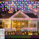 Color Changing Christmas Icicle Lights with Remote, 35 Colors 9 Modes String Lights Outdoor, 240 LED 38.5 FT RGB Waterproof Hanging Lights for Roof Window Home Party Easter Valentine's Day Decor