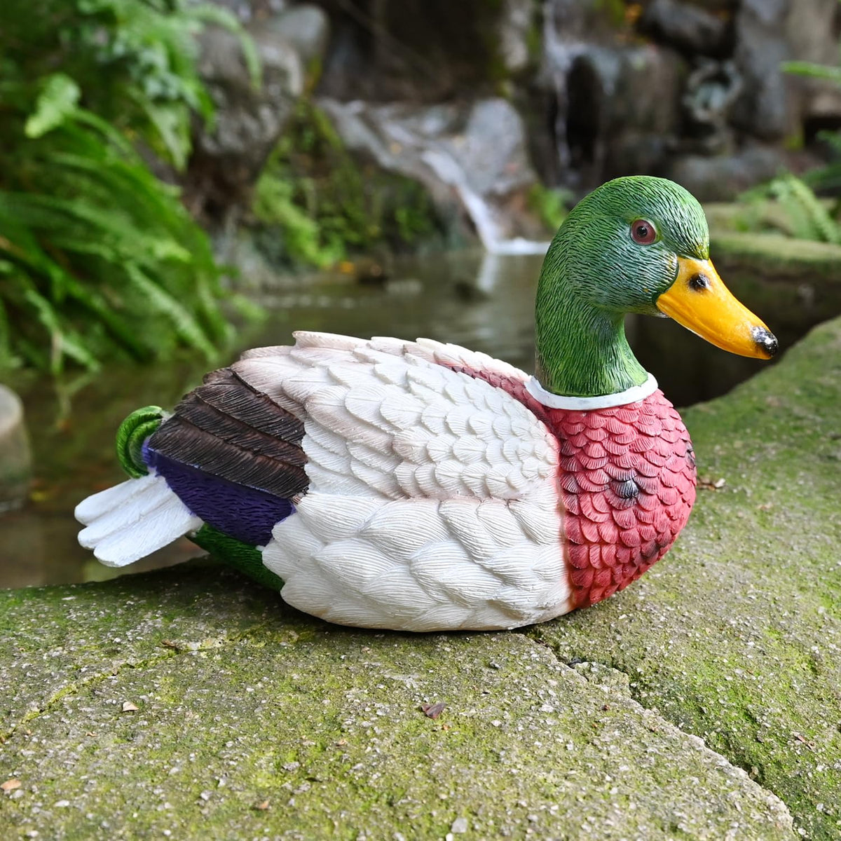 Mallard Duck Decor Garden Statue Home Decorations Small Duckling Figurine