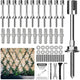 Acemaker Wire Trellis for Climbing Plants Outdoor, 12-Set Wall Trellis Kit for 5/64"(2mm) Wire Ropes, T316 Espalier System for Fence and Garden DIY Projects (Hubs Only, Without Cable)