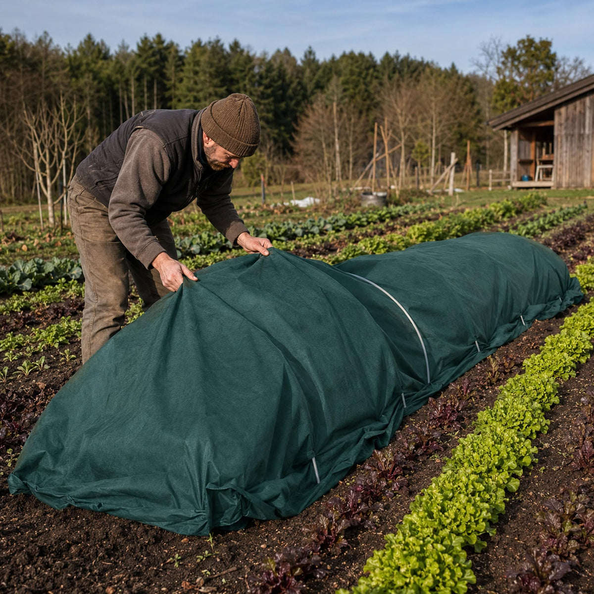 12.4x9.8 Ft Plant Covers Freeze Protection, Warm Winter Frost Cloth Blanket