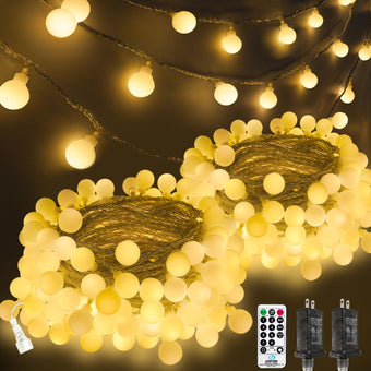 2PK 400LED 152FT Connectable Globe String Lights Indoor, Classroom Lights