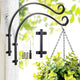Lifyzoon Heavy Duty Hanging Plant Bracket - 2 Packs 12-Inch Bird Feeder Hangers, Black Metal Plant Bracket Wall Hook for Birdhouse, Wind Chimes, Hanging Lanterns, Easy to Install