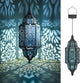 Twinkya Hanging Solar Lights Outdoor Garden Decorative Solar Lantern Waterproof Metal Moroccan Outdoor Decorations for Patio Pathway Yard Porch Backyard Garden Decor (Black, 1 Pack)
