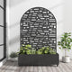 Casaphoria Metal Raised Garden Bed with Trellis and Wheels, 72"x47"x16" Arched Planter Box for Climbing Plants, Vegetables & Vines, Features Drainage Holes and Privacy Screen (Black-Gerald)