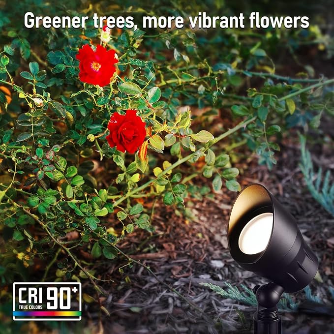 LEONLITE 8-Pack Low Voltage LED Landscape Spotlight, 5W 12V Pathway Lights Outdoor, CRI90, Aluminum Spot Lights for Garden, ETL Listed, IP65 Waterproof, 3000K Warm White, Oil Rubbed Bronze
