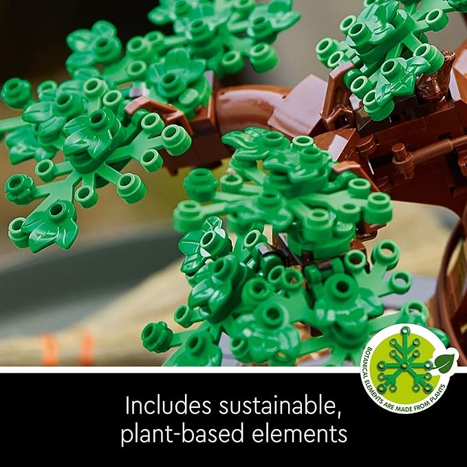 LEGO Botanicals Bonsai Tree Building Set - Artificial Bonsai Tree Plants for Home Decor, Adults Ages 18+ - Faux, Fake Plants for Table, Desk, Office - Birthday Gift for Men & Women - 10281