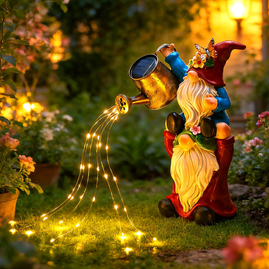 Brightown Solar Garden Gnomes Outdoor Statue with 36 LED Lights