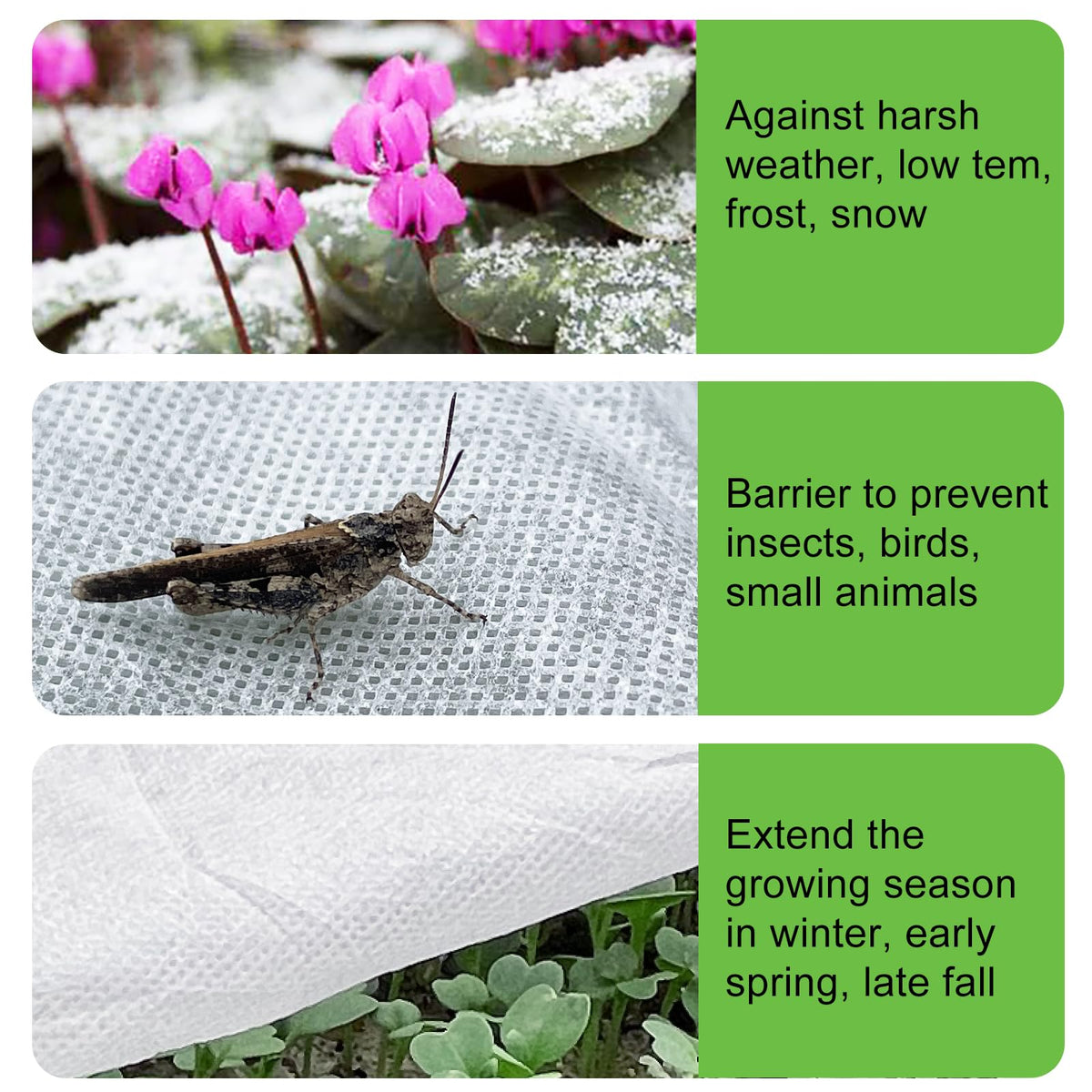 Plant Covers Freeze Protection 8x40ft Frost Cloth for Winter Outdoor