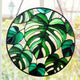 7.8'' Monstera Plant Stained Glass Suncatcher,Stained Glass Window Hanging, Plant Suncatcher, Plant Lover Gifts, Mother's Day, Birthday, Housewarming, Christmas, Festival Gifts