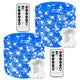2 Pack 100 LED Fairy Lights Battery Operated with Remote Timer, 33 FT Blue