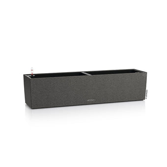 BALCONERA Stone 80 Graphite Black, Self-Watering Window Box (Railing Planter), H7.5 L31.1 W7.5 in