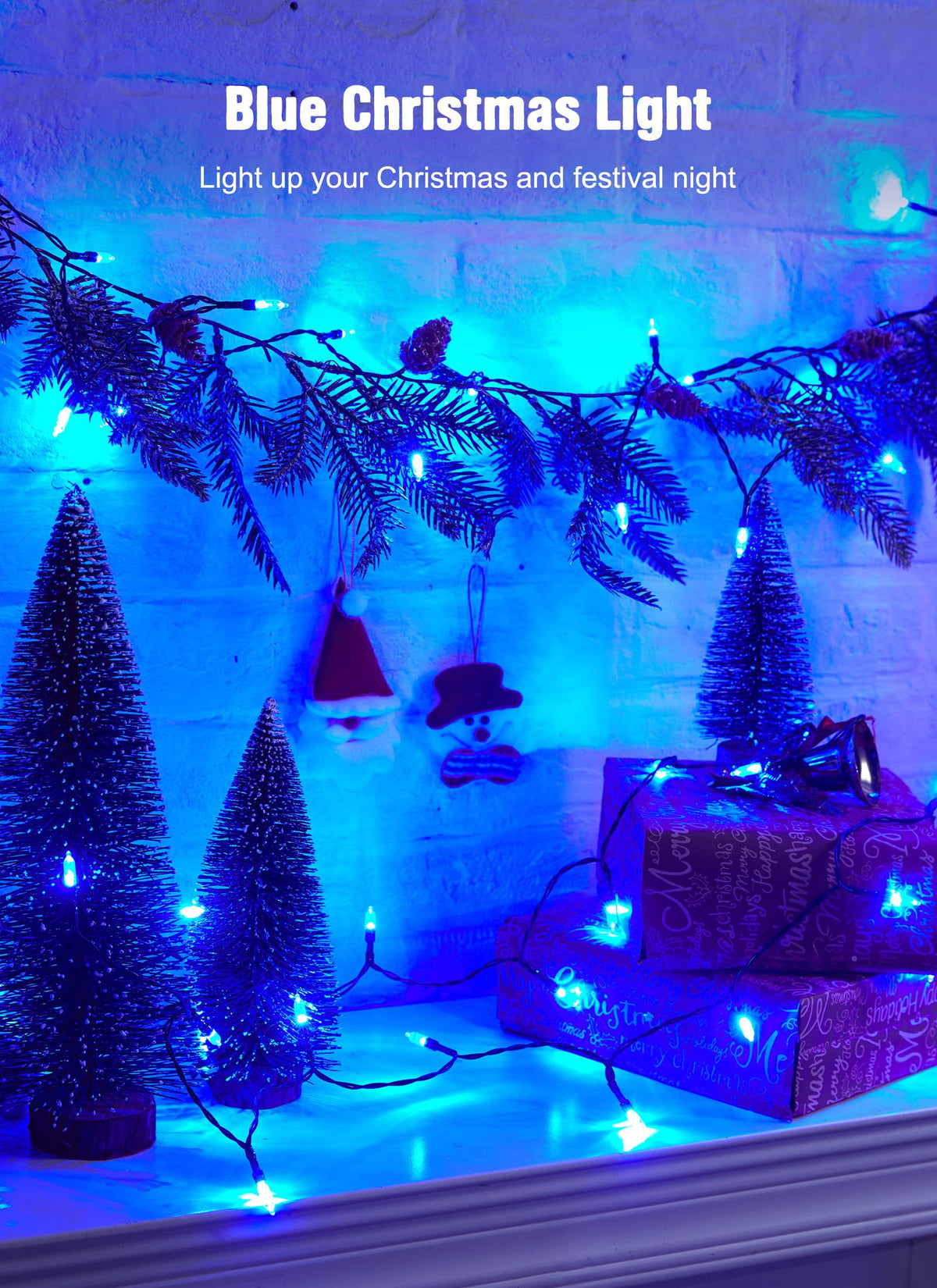 Brightown 8ft 20LED Battery Operated Christmas String Lights with Timer