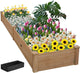 8x2ft Outdoor Wooden Raised Garden Bed,Elevated Planting Planter Box for Vegetables/Garden/Lawn/Patio,Acorn Brown, 96 x 24 x 9in