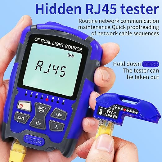 2-Piece Rechargeable Fiber Optic Light Source Single Mode Dual Wavelength 1310 1550nm Stable Light Source,Single Mode/Multi Mode Fiber Optic identifier