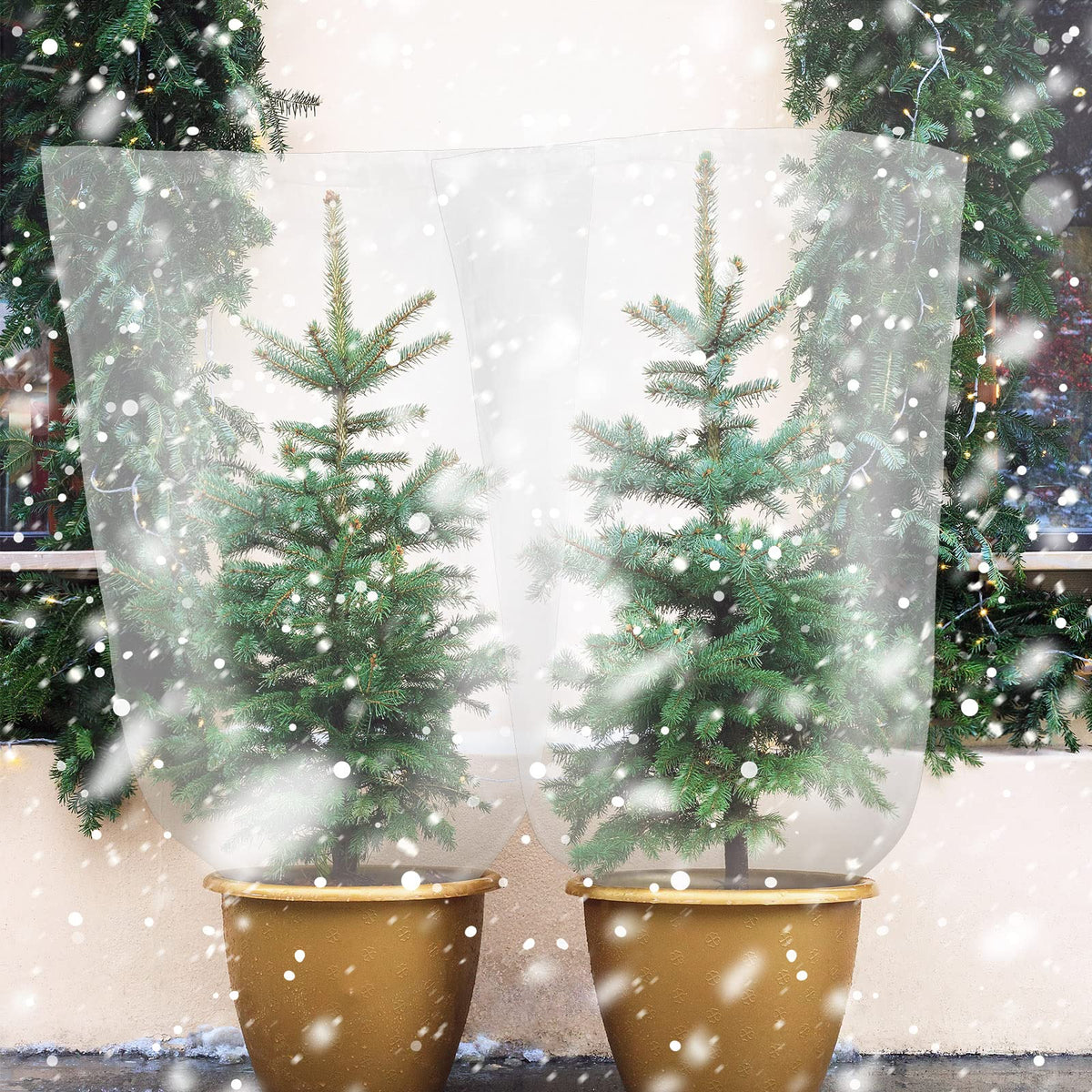 Perthlin 6 Pcs Winter Plant Covers Freeze Protection, 27.6 x 43.3 Inch