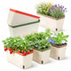 OurWarm Self Watering Pots for Indoor Plants, 6 Pack 10.5 Inch Plastic Window Herb Planter Box with Water Level Indicator, Modern Decorative Windowsill Planters for Herbs, Flowers, Seedlings