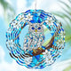 Owl Wind Spinners Outdoor, Owl Gifts for Women Men Wife Mom Husband Dad Grandpa, Hanging Wind Sculptures Spinners for Christmas, 12 inch Outdoor Indoor Hanging Ornament for Garden Porch