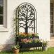 Arched Planter Box with Trellis, Outdoor Privacy Planter, Raised Garden Bed