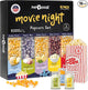 Pop n' Dulge Popcorn Movie Night Supplies 16 pcs Gift Set, 5 Gourmet Popcorn Kernels, 5 Seasoning Variety Packs Non-GMO Kosher Snacks, Great Housewarming Family Date Night Gifts Basket Ideas For Him Her