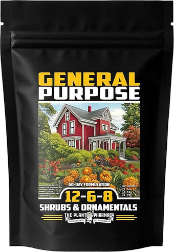 Fertilizer Commercial Grade | General Purpose 12-6-8 | 1 Pound | Custom Professional Mix Blend | Shrub, Tree & Ornamental | Fast Release 60 Day Feed, Macronutrient & Micronutrient Formula for Plants