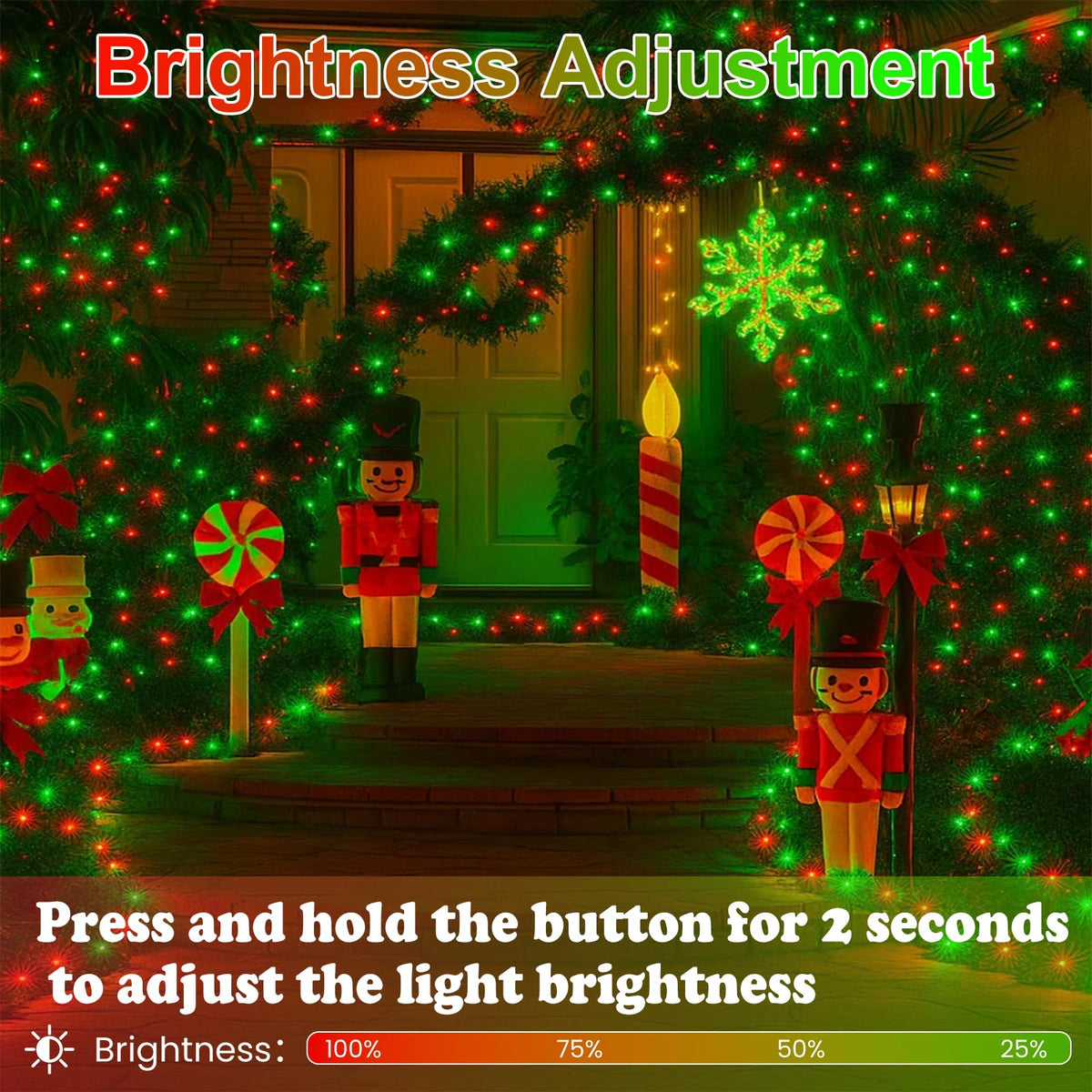 200 LED Connectable String Lights, 66FT Christmas Lights Outdoor Indoor