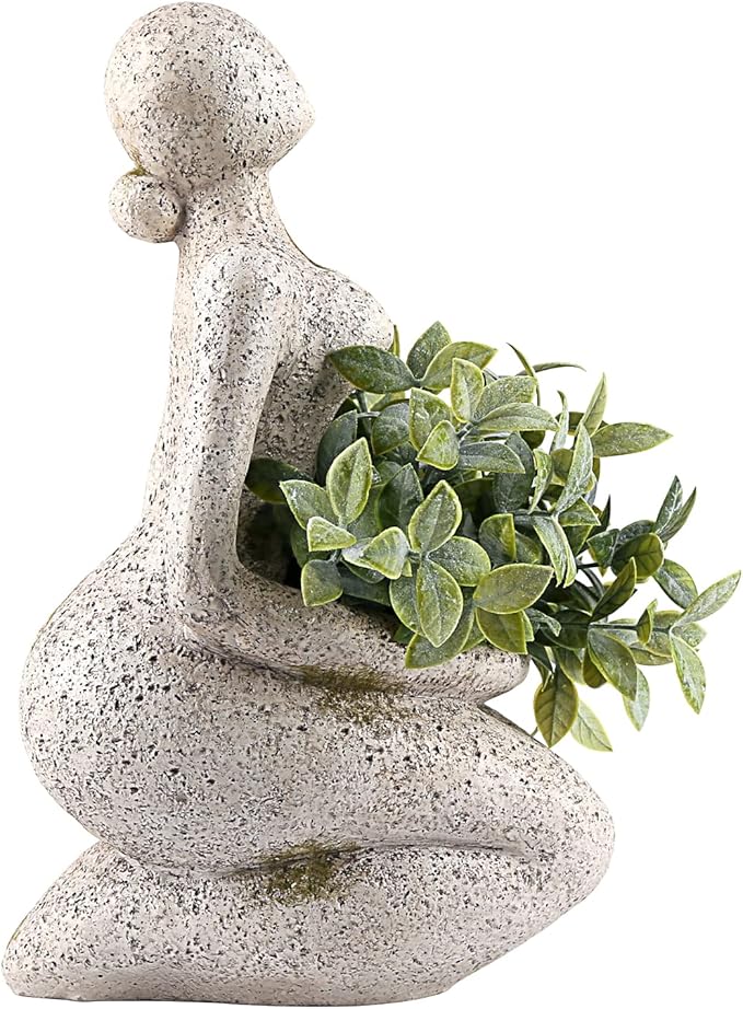 Large Planters for Outdoor Indoor Plants Head Face Planter Pot Unique Succulent Planters Flower Vase with Drainage Hole New Life