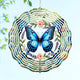 FLAGWIX Butterfly Wind Spinners Outdoor - 3D Stainless Steel Metal Spinner 12 in - Birthday Gifts for Mom, Butterfly Gifts for Women, Yard Decorations Outdoor, Garden Decor