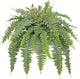 Hollyone Artificial Fern Plants in White Pot 25.5" Medium Artificial Boston Fern 31 Leaves for Outdoors & Indoor Faux Potted Plants Fake Ferns Bush Plant Patio Garden Farmhouse Porch Decor Dusty Green
