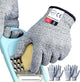 Cutting Gloves, 2 Pairs Cut Resistant Gloves, Cut Proof Gloves Kitchen, Cutting Gloves for Chef, Cut Gloves, Grey