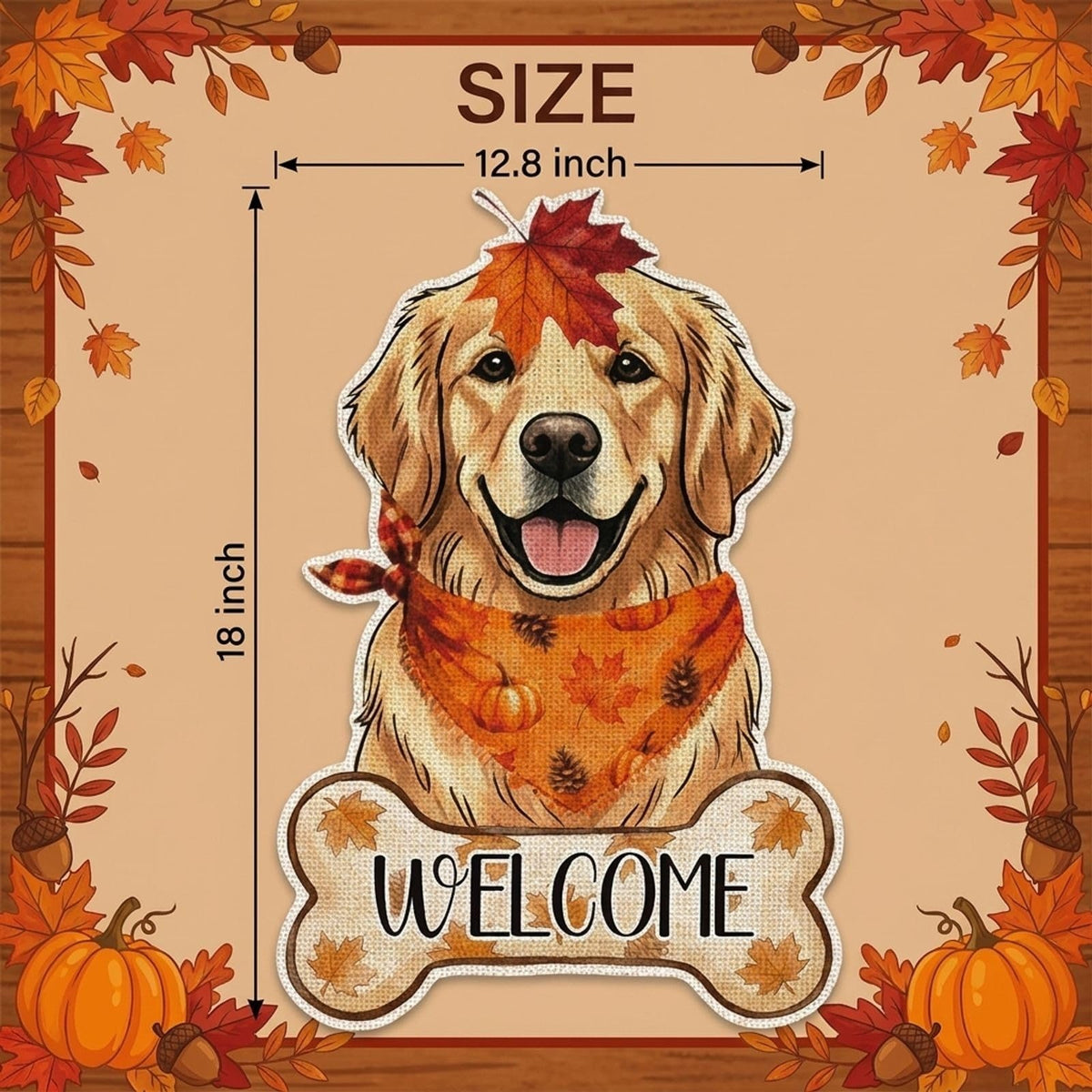 Fall Golden Retriever Decor Outdoor - Golden Retriever Fall Dog Decor Double Sided Garden Flag Outside Vertical Autumn Holiday Welcome Yard Decoration Lawn Outdoor Decor