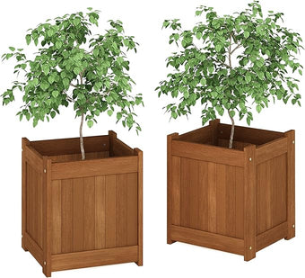 Furinno 2-FG16450 Tioman Hardwood Flower Box, Two-Pack, Natural