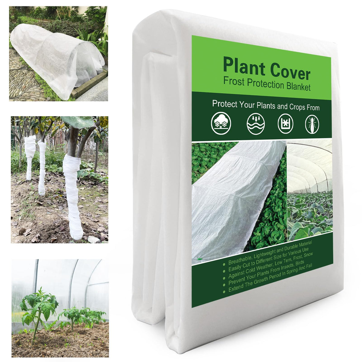 Plant Covers Freeze Protection 6.5x16ft Frost Cloth for Winter Outdoor