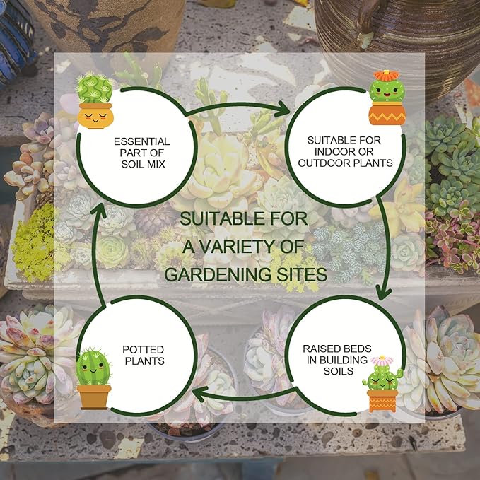 8QT Horticultural Vermiculite Bulk, Organic Vermiculite for Plants, Course Grade Vermiculite for Gardening, for houseplants, for Mushrooms, to Maintain Soil Moisture and Plant Growth(3-6mm)