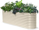 30" Extra Tall Galvanized Raised Garden Bed, 8x2x2.5 ft Metal Planters for Outdoor Plants, Heavy Duty Flower Bed Deep Root for Vegetable, Garden Bed Outdoor Large Planter Box - Sand Beige