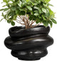 Teagas Ceramic Pots for Plants 10.6 Inch - Bonsai Flower Pots for Indoor Plants with Drainage Hole, Decorative Outdoor Pot for Plant, Gift for Men Women, Black