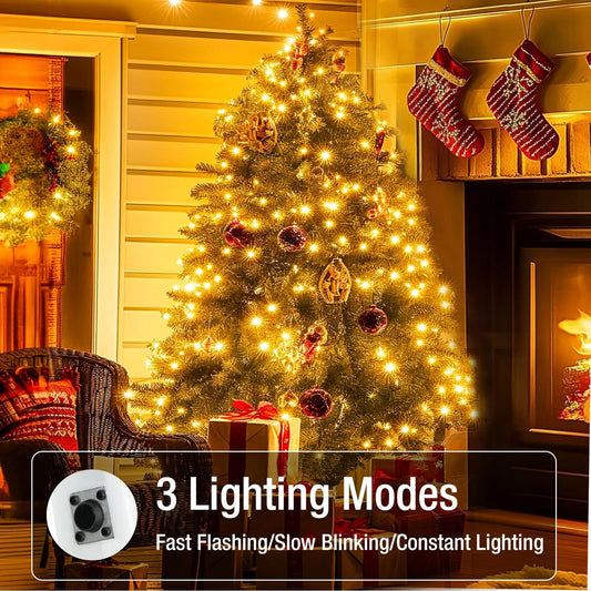 Fairdeer 10 Pack Fairy Lights Battery Operated - 7ft 20 Led Twinkle Lights 3 Modes, Bulk Mini String Lights Waterproof for Mason Jars Vases Crafts Party Wedding Decoration Christmas -Warm White