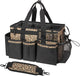Wearable Cleaning Caddy, Cleaning Caddy Supplies Organizer with Handle & Shoulder Straps for Housekeepers, Under Sink & Car Cleaning Tool Organizers Bag with 4 Foldable Divider (Leopard)