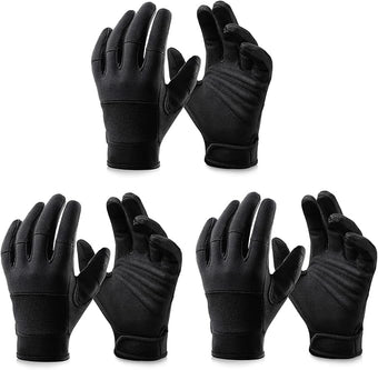 OZERO Work Gloves for Men Women: Mechanic Glove Touchscreen Firm Grip Dexterity Light Duty Gloves for Gardening Construction