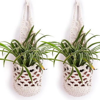 2PK Hanging Planter for 6 Inch Pot, Wall Planters for Indoor Plants (White)