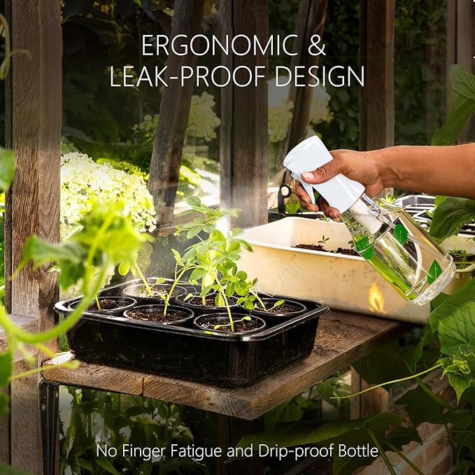 FLAIROSOL Botanica Plant Mister Spray Bottle, 24oz / 700 ML Water Spray Bottle for Plants, Continuous Ultra Fine Mist, Leakproof Refillable Mist Sprayer for Gardening, Flowers, Houseplants