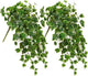 Hollyone 2pcs Artificial Hanging Plants 24" Fake Ivy Vine Faux Ivy Leaves Hanging Plant Greenery for Wall House Room Patio Indoor Outdoor Home Shelf Office Wedding Decor