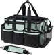 Wearable Cleaning Caddy, Cleaning Caddy Supplies Organizer with Handle & Shoulder Straps for Housekeepers, Under Sink & Car Cleaning Tool Organizers Bag with 4 Foldable Divider (Celadon)